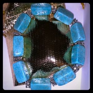 Genuine Turquoise Stretch Bracelet